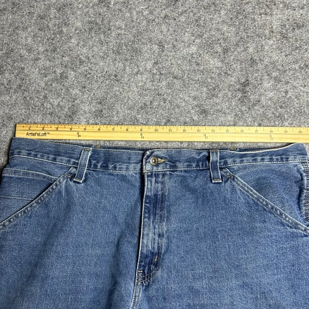 Faded Glory Mens Baggy Denim Carpenter Shorts Blue Skater Y2K 90s Size 40